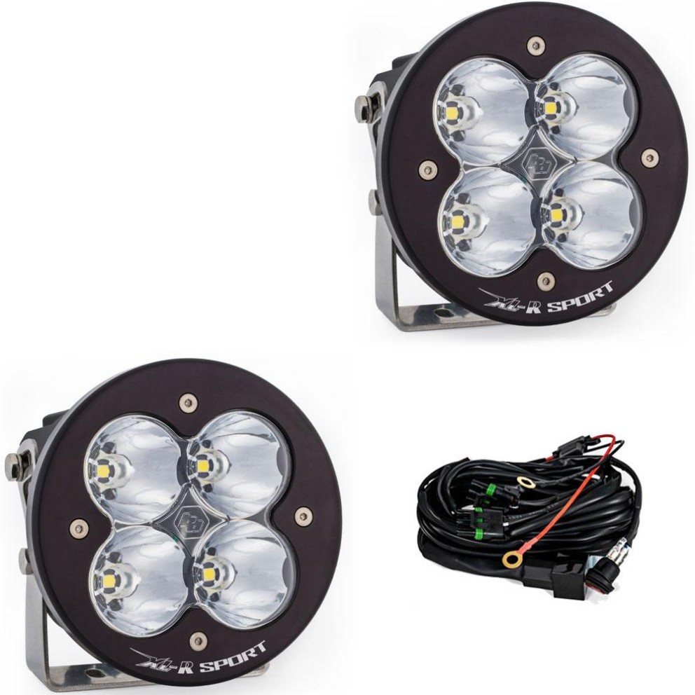 Baja Designs 577801 XL-R Sport 5.24x5.24" Spot LED Auxiliary Light Pod Pair
