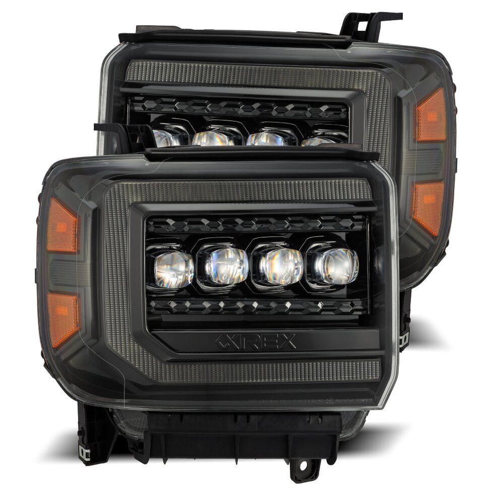 Комплект передніх Led фар GMC Sierra 1500/2500/Sierra 3500 14-18 NOVA-Series AlphaRex 880616