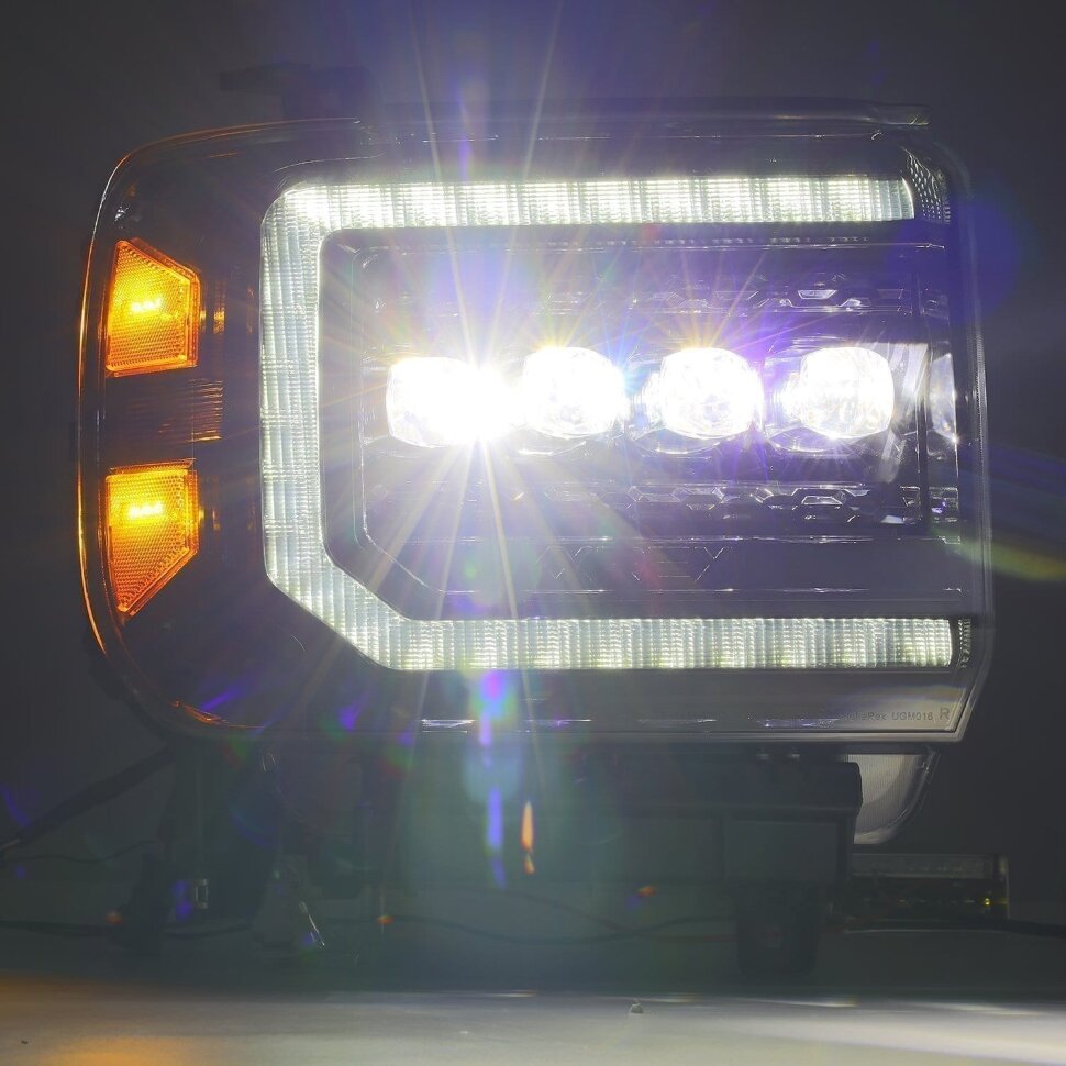 Комплект передніх Led фар GMC Sierra 1500/2500/Sierra 3500 14-18 NOVA-Series AlphaRex 880616
