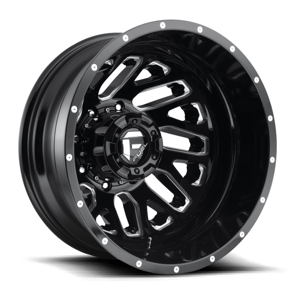 Fuel Off Road D58120829345 Triton Dually Wheel Gloss Black Milled 20x8.3 -246
