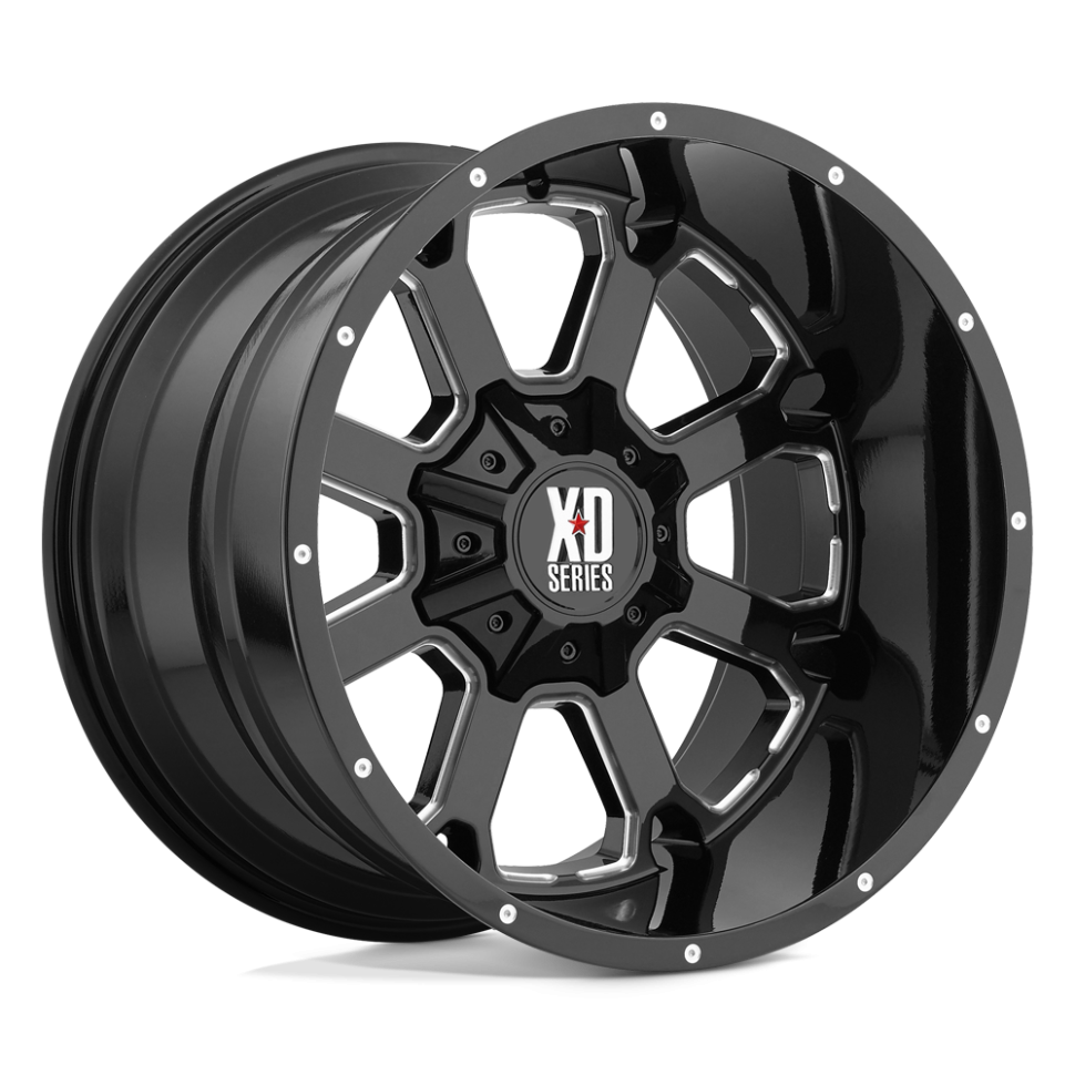 XD Wheels XD82529058325 Buck 25 Wheel Gloss Black Milled 20x9 +25