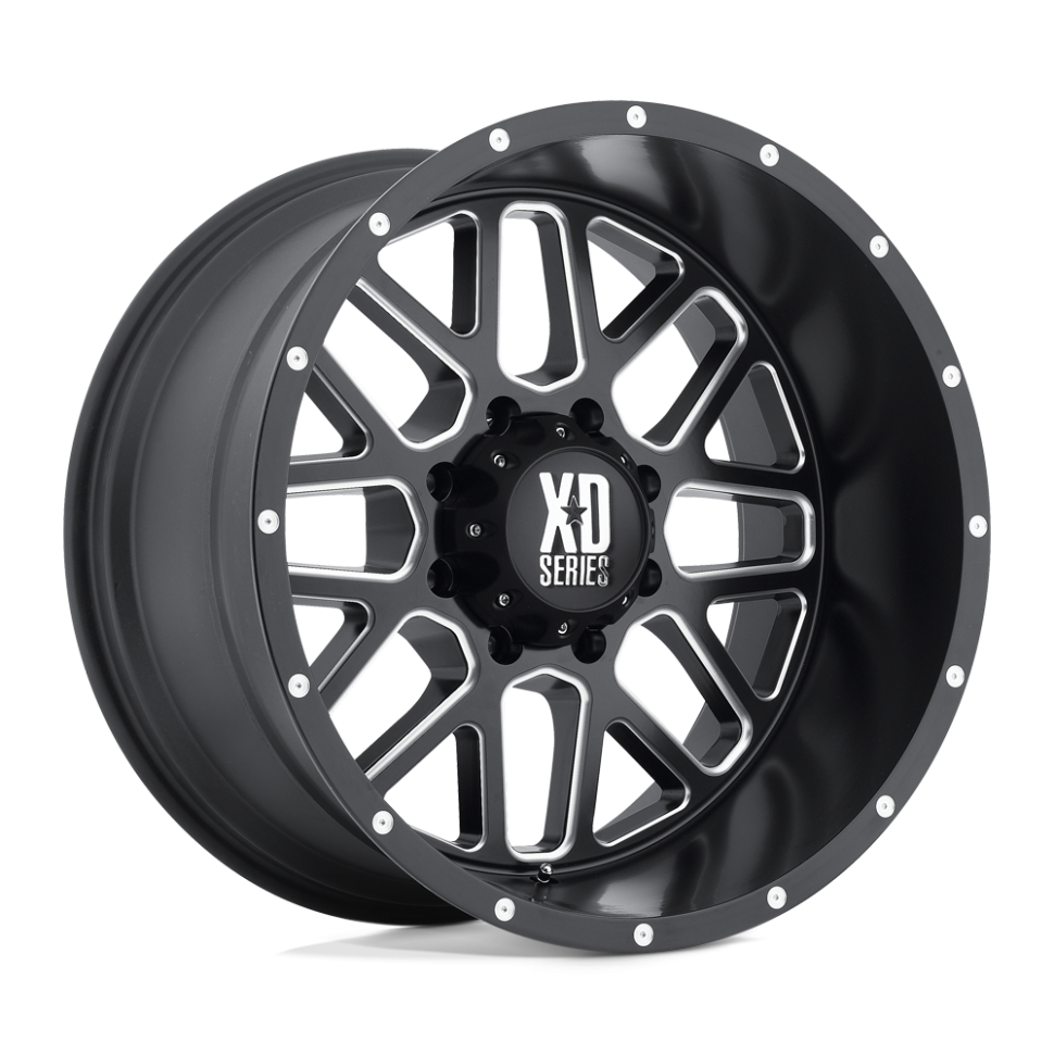 XD Wheels XD82029055900US Grenade Wheel Satin Black Milled 20x9