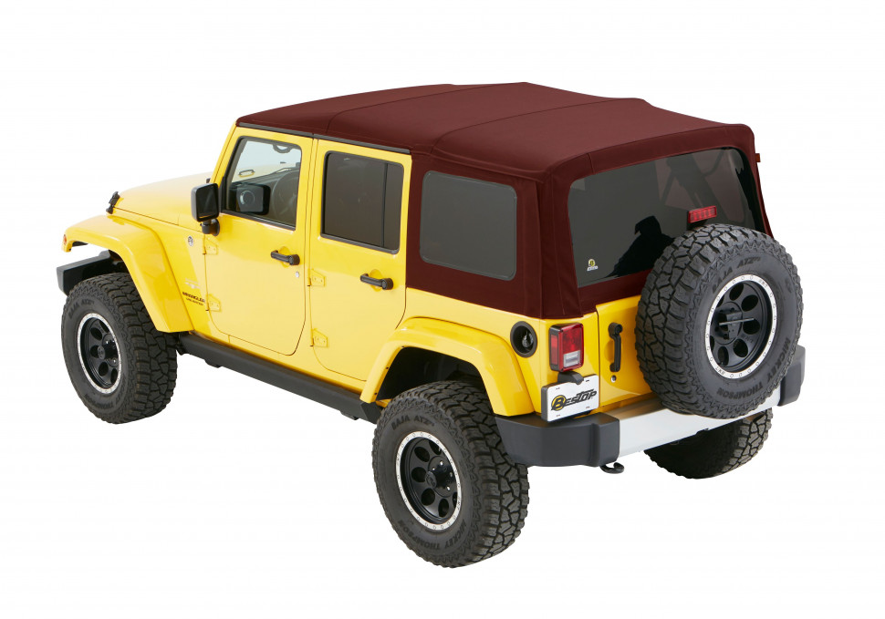 Bestop 5482368 Supertop NX Soft Top Jeep Wrangler JK 07-18 4 Door (Crushed Red Pepper)