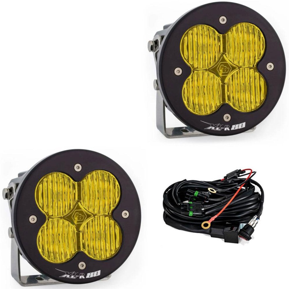 Baja Designs 767815 XL-R 80 5.24x5.24" Wide Cornering LED Auxiliary Light Pod Pair