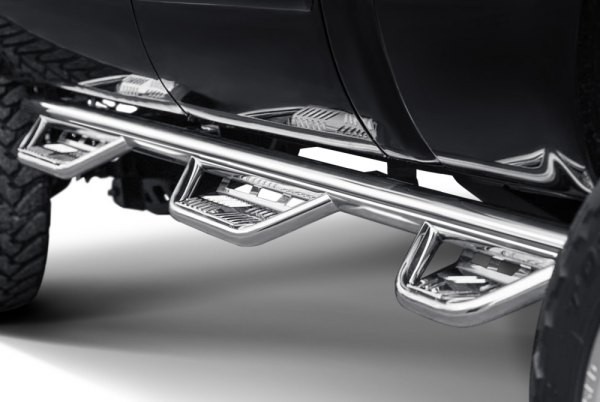 Боковые трубные пороги Ford F-250/F-350 99-16 Crew Cab Podium LG & SS N-FAB HPF99105CC-6-SS