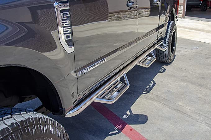 Боковые трубные пороги Ford F-250/F-350 99-16 Crew Cab Podium LG & SS N-FAB HPF99105CC-6-SS
