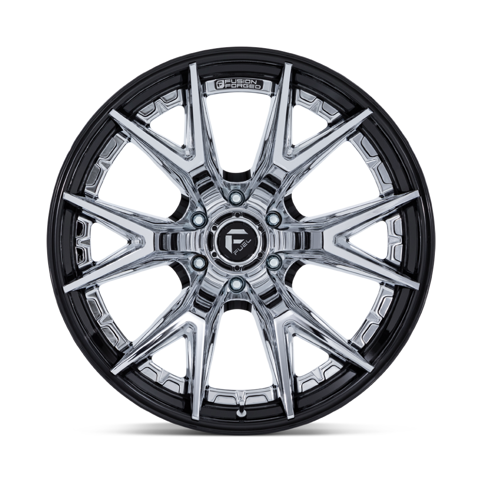 Fuel Off Road FC402PB24126344N Catalyst Wheel Chrome W/Gloss Black Lip 24x12 -44