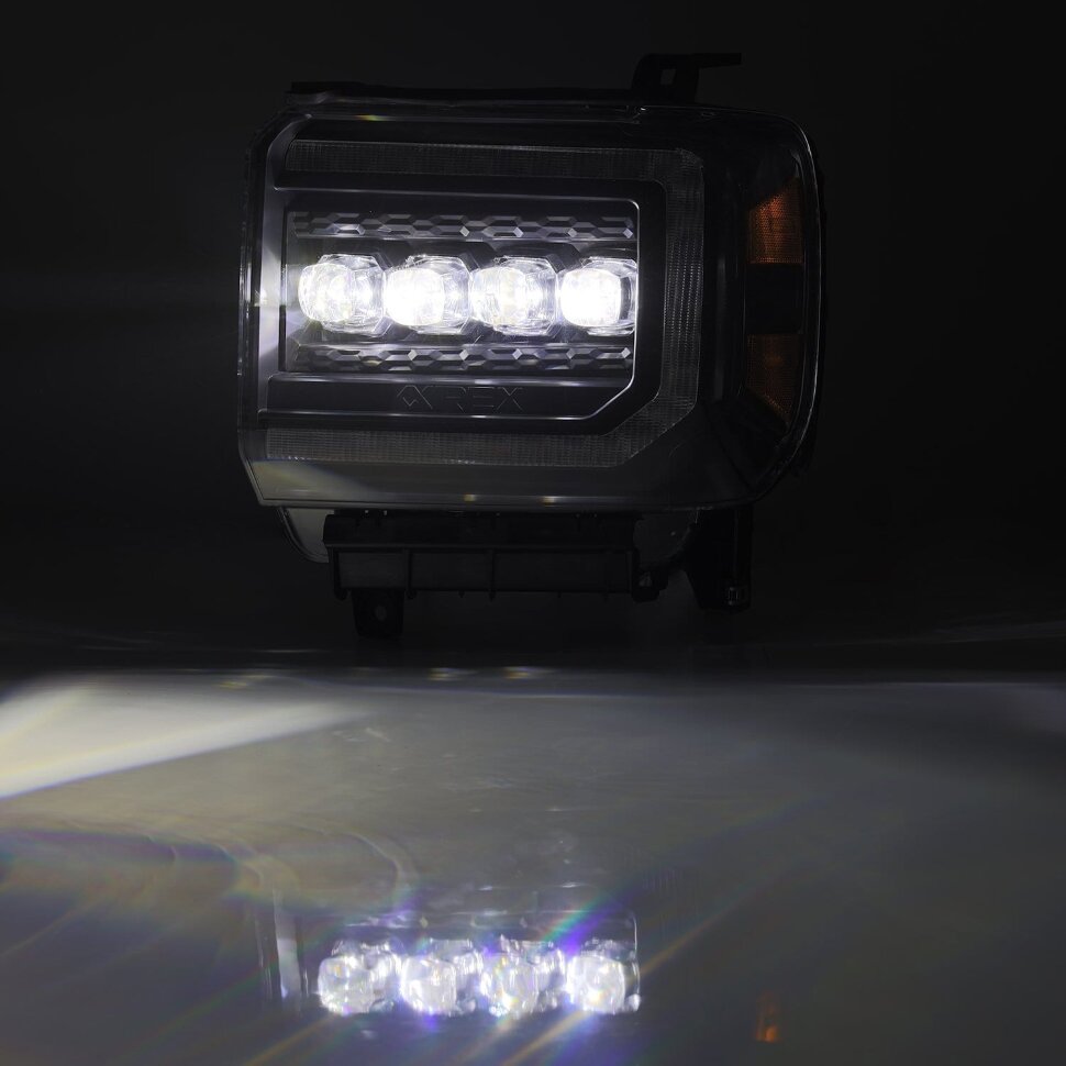 Комплект передніх Led фар GMC Sierra 1500/2500/Sierra 3500 14-18 NOVA-Series AlphaRex 880617