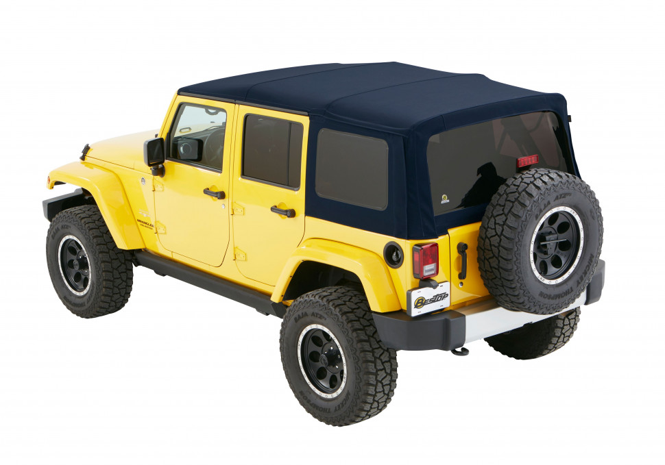 Bestop 5482369 Supertop NX Soft Top Jeep Wrangler JK 07-18 4 Door (Navy Blue)