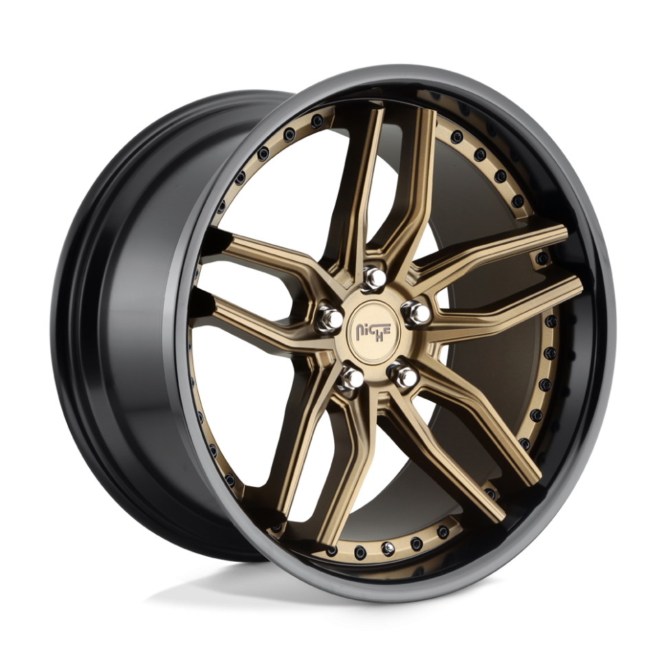 Niche Road Wheels M1952005F8+40 Methos Wheel Matte Bronze Black Bead Ring 20x10.5 +40