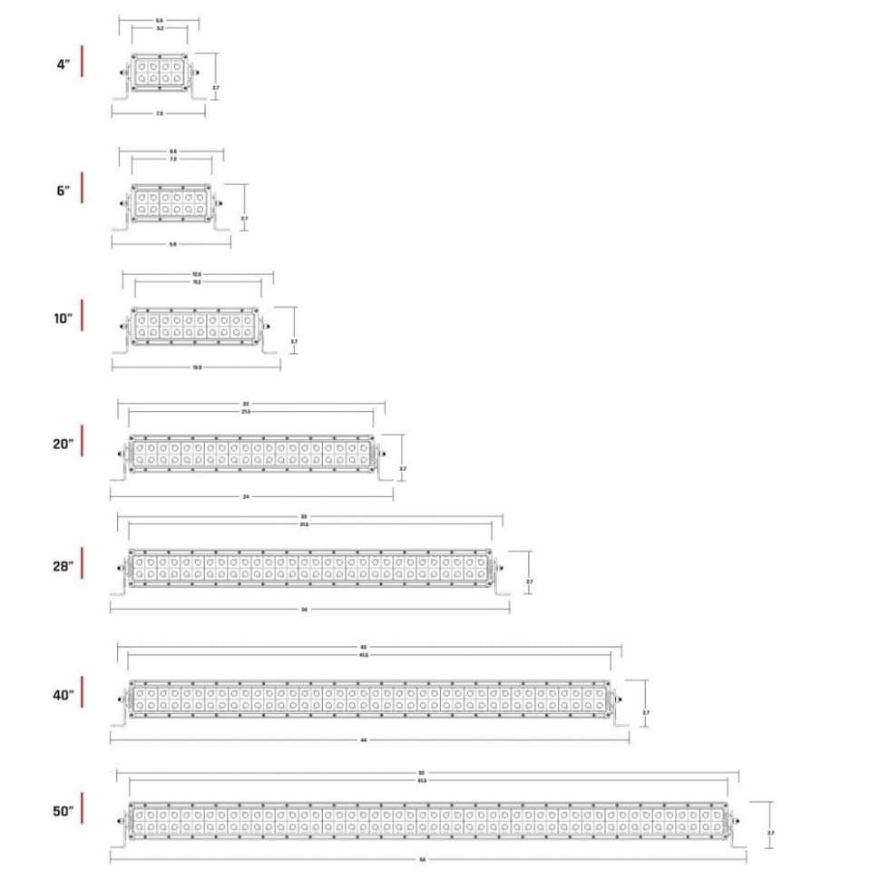 Светодиодная Led Балка 6" Дальний/Рабочий свет Combo E-Series Pro Rigid Industries 806313