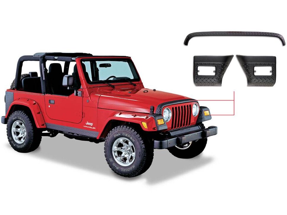 Защитa капота Jeep Wrangler TJ 00-06 Trail Armor Bushwacker 14005