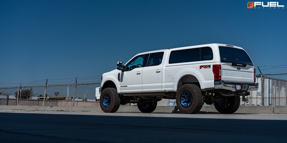 Fuel Off Road D82720008247 Traction Wheel Dark Blue W/Black Ring 20x10 -18