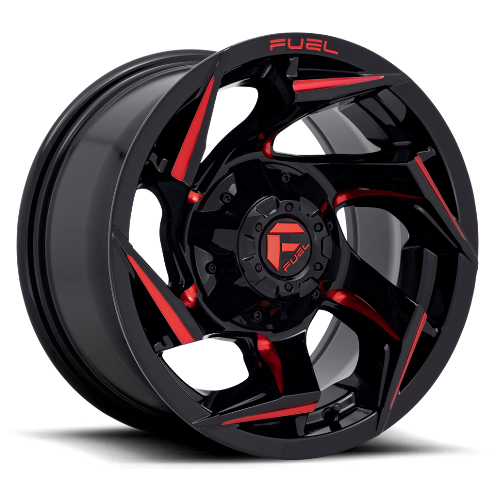 Колесный диск Fuel Off Road Reaction Gloss Black Milled W/Red Tint 24x12 ET-44 D75524201747