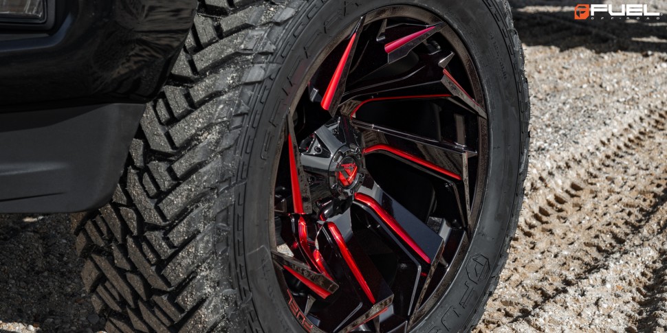 Колесный диск Fuel Off Road Reaction Gloss Black Milled W/Red Tint 24x12 ET-44 D75524201747