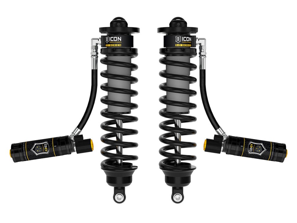 Icon Vehicle Dynamics 61801E 3.0 VS Remote Reservoir CDEV Front Coilover Reservoir Adjustable Shock Lift 4-5.5" Ford F-250/F-350 17-26 Pair