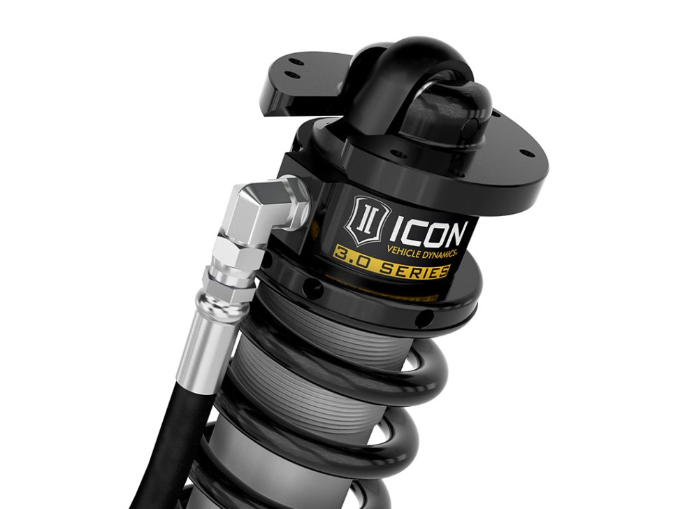 Icon Vehicle Dynamics 61801E 3.0 VS Remote Reservoir CDEV Front Coilover Reservoir Adjustable Shock Lift 4-5.5" Ford F-250/F-350 17-26 Pair