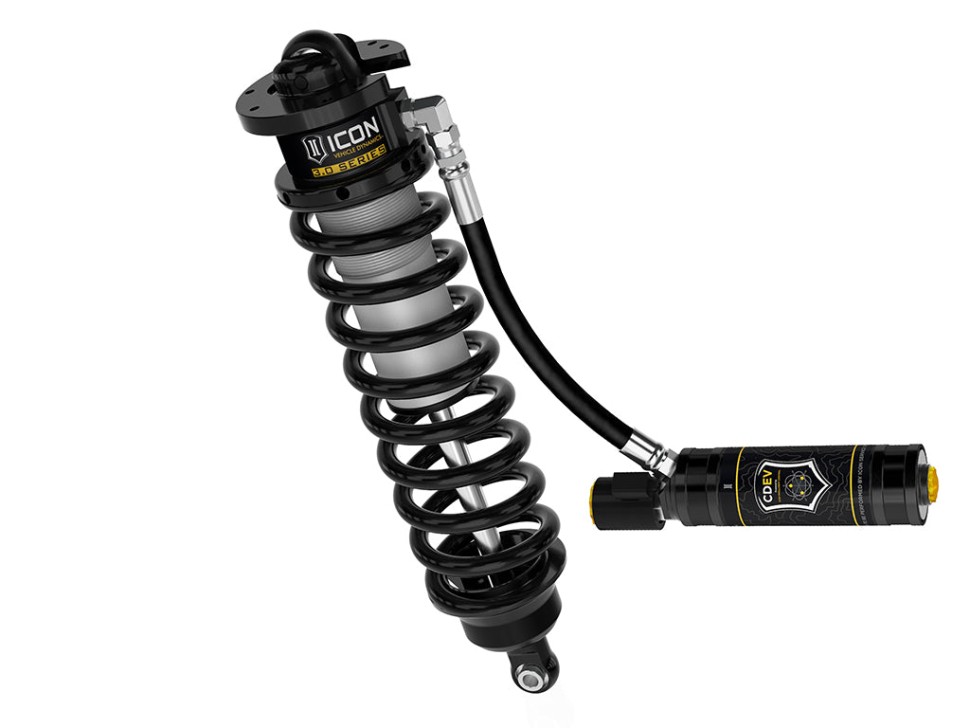 Icon Vehicle Dynamics 61801E 3.0 VS Remote Reservoir CDEV Front Coilover Reservoir Adjustable Shock Lift 4-5.5" Ford F-250/F-350 17-26 Pair