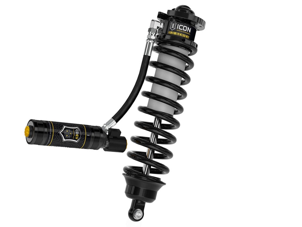 Icon Vehicle Dynamics 61801E 3.0 VS Remote Reservoir CDEV Front Coilover Reservoir Adjustable Shock Lift 4-5.5" Ford F-250/F-350 17-26 Pair