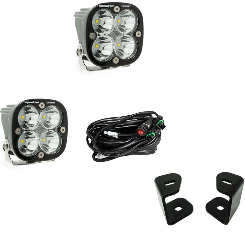 Baja Designs 447521 Squadron Sport Driving/Combo A-Pillar LED Light Kit Dodge Ram 1500 09-19