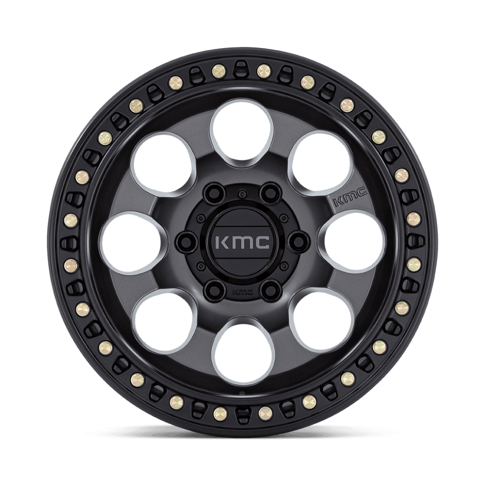 Колесный диск KMC Wheels Riot SBL Anthracite W/Satin Black Lip 17x9 ET-12 KM550AB17905012N