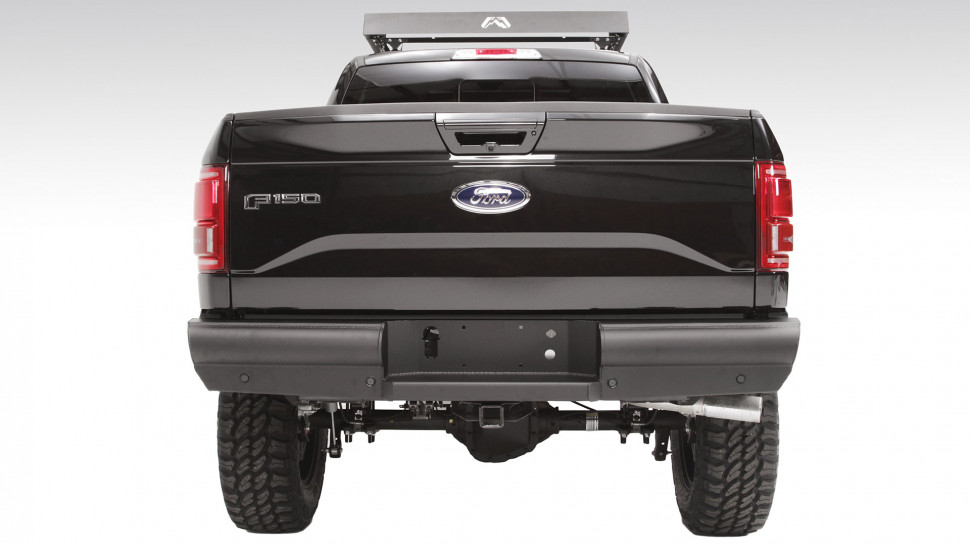 Fab Fours FF09-U1750-1 Black Steel Elite Rear Bumper Ford F-150 09-14