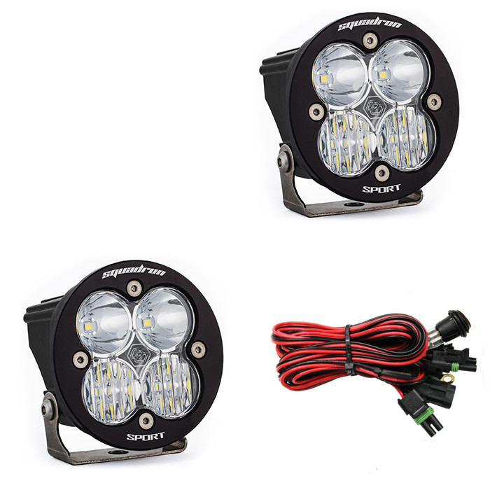 Додаткові LED фари 3.5"x3.5" Водійське світло (пара) Squadron-R Sport LED Light Baja Designs 587803