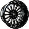 Arkon Off-Road K12122401743 Alexander Wheel Gloss Black With Milled Spoke Edges and Accents 22x14 -81