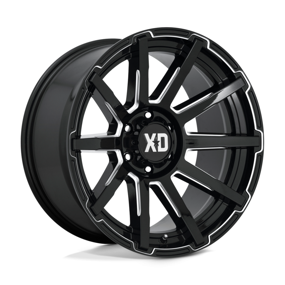 XD Wheels XD84722080312 Outbreak Wheel Gloss Black Milled 22x10 +12