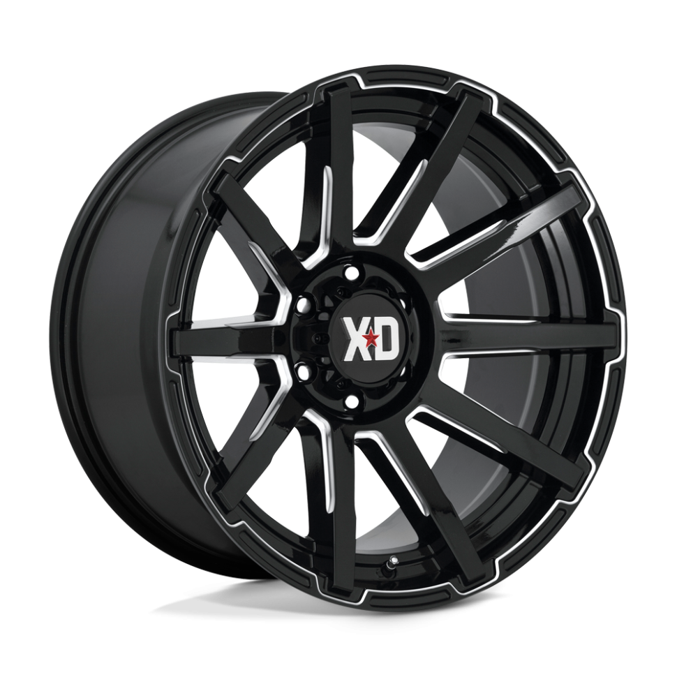 XD Wheels XD84722080312 Outbreak Wheel Gloss Black Milled 22x10 +12