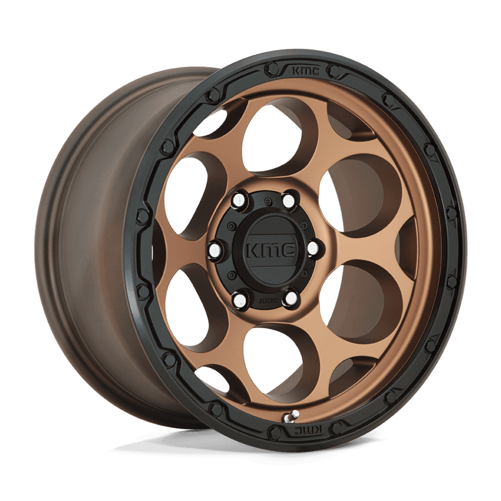 KMC Wheels KM54179068612N Dirty Harry Wheel Matte Bronze W/Black Lip 17x9 -12