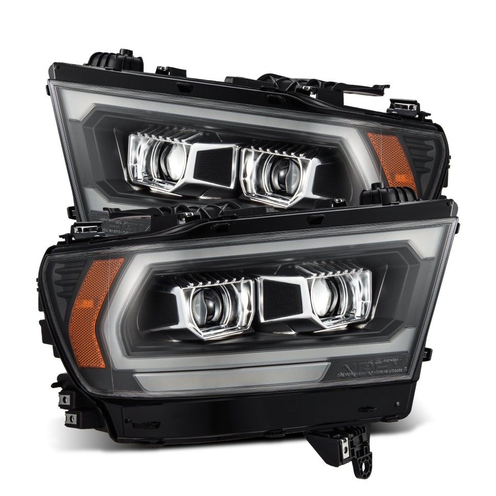 Комплект передних галогеновых фар Dodge Ram 1500 19-24 PRO-Series AlphaRex 880574