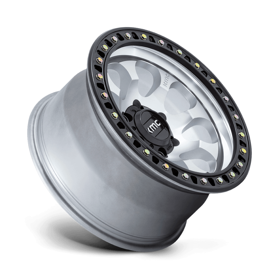 KMC Wheels KM550DB17855010 Riot SBL Wheel Machined W/Satin Black Lip 17x8.5 +10