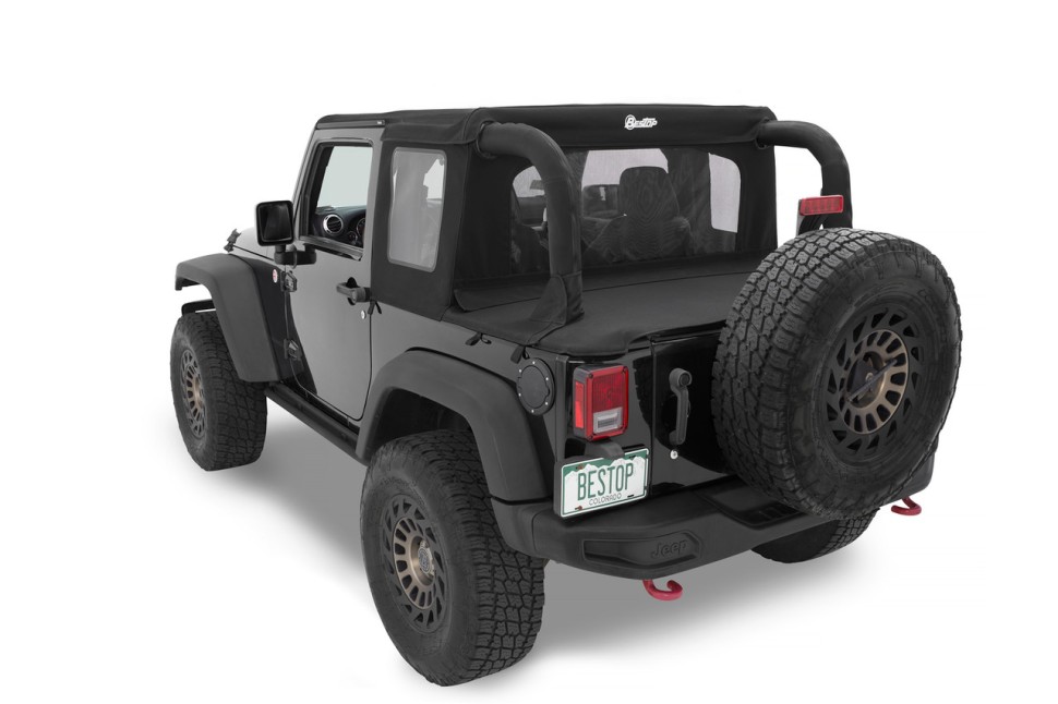 Мягкая крыша Halftop Soft Top Black Diamond Jeep Wrangler JK 07-18 2 Door Bestop 5390035