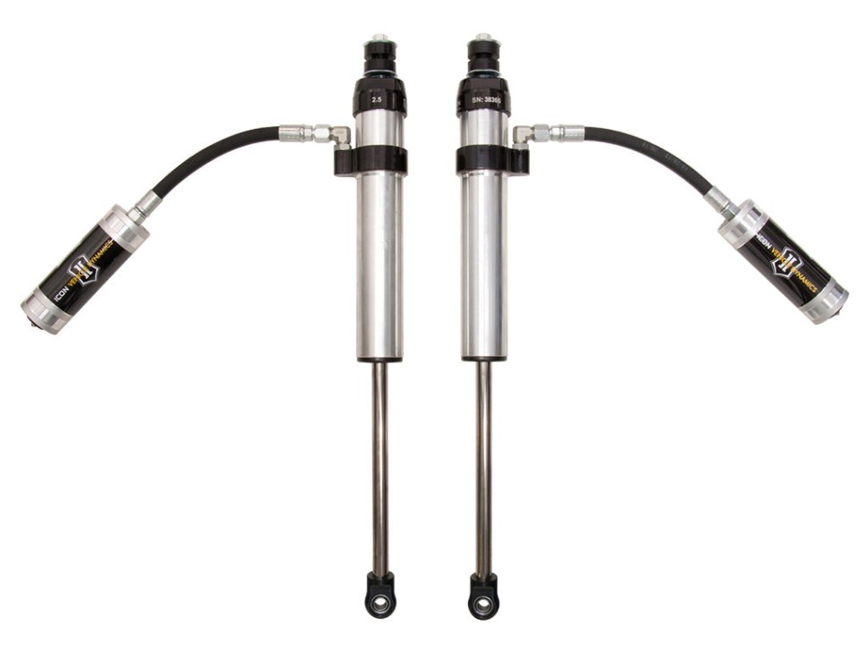 Icon Vehicle Dynamics 27840P 2.5 VS Remote Reservoir Rear Reservoir Shock Lift 4.5" Jeep Wrangler JK 07-17 Pair