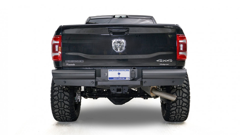 Fab Fours DR94-U1650-1 Black Steel Elite Rear Bumper Dodge Ram 2500/3500 94-02