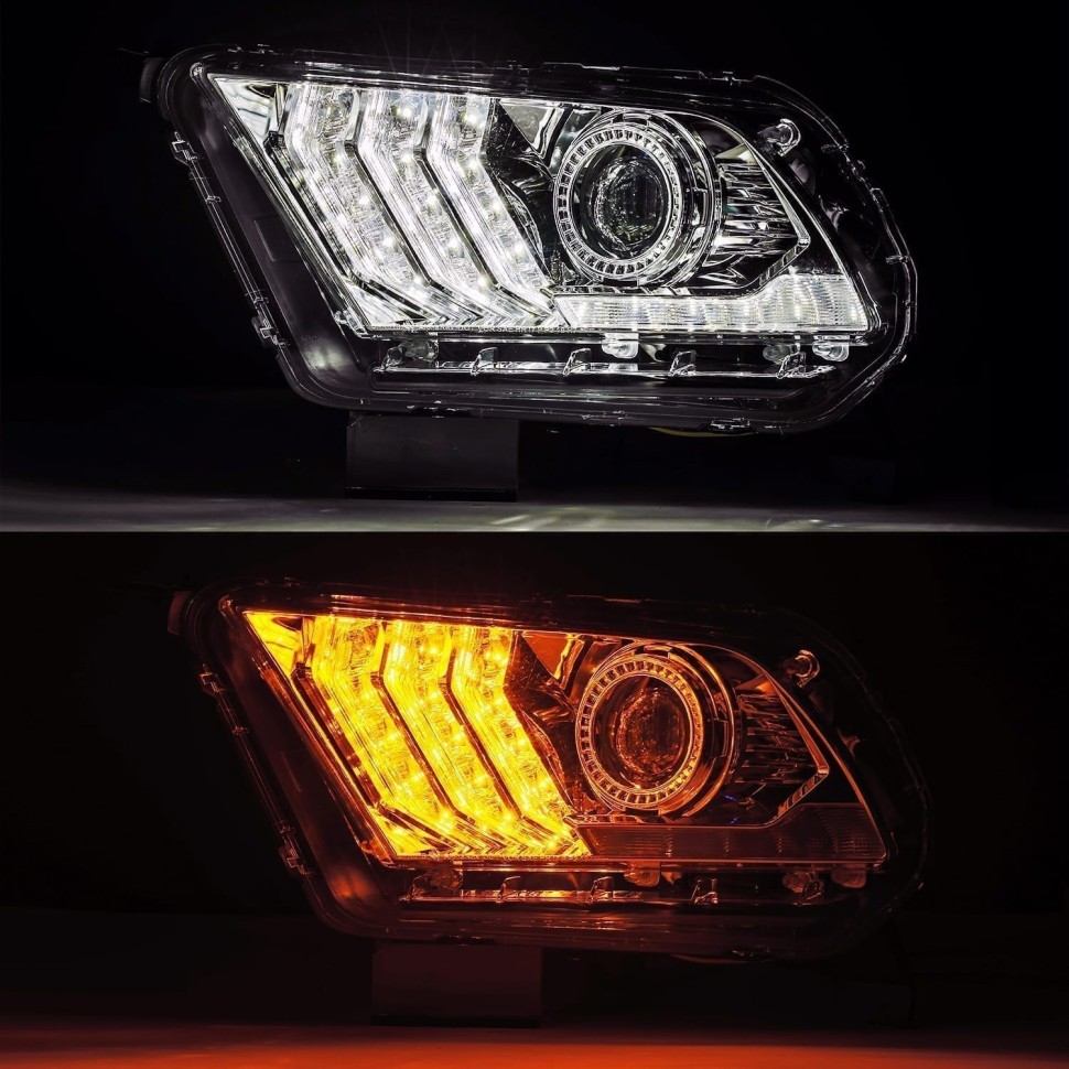 Комплект передних галогеновых фар Ford Mustang 10-12 PRO-Series AlphaRex 880111