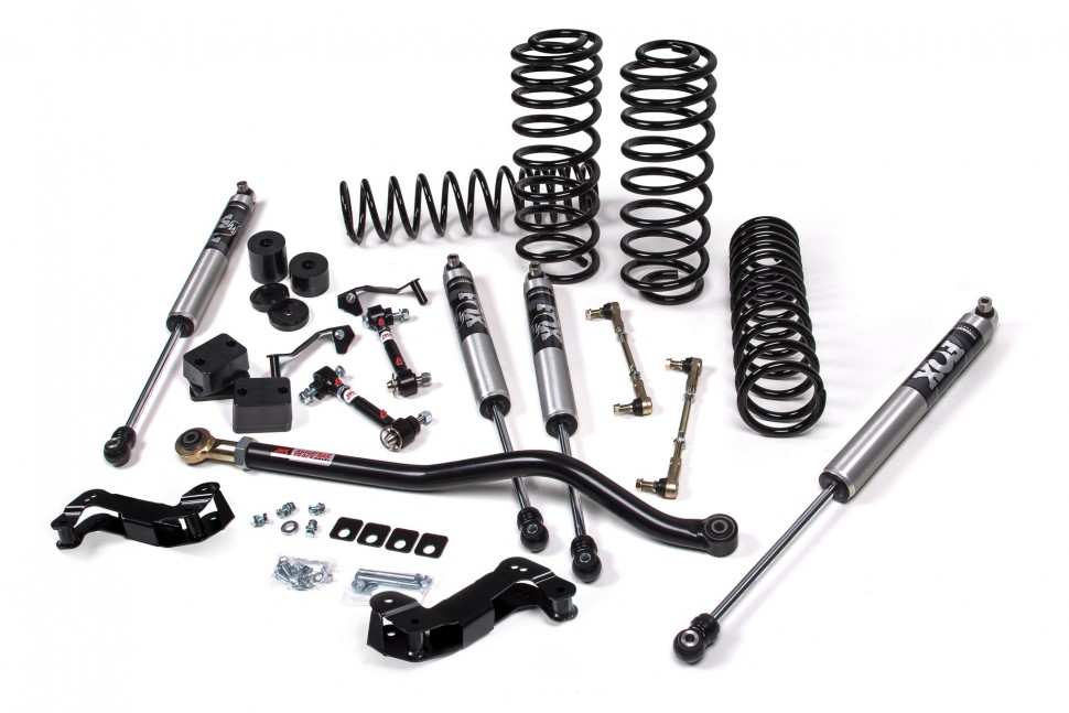 JKS JSPEC135KFP J-Kontrol Suspension Lift Kit 3.5" W/FOX 2.0 Performance Series Shocks/HD Coils Jeep Wrangler JL 18-22 2Door