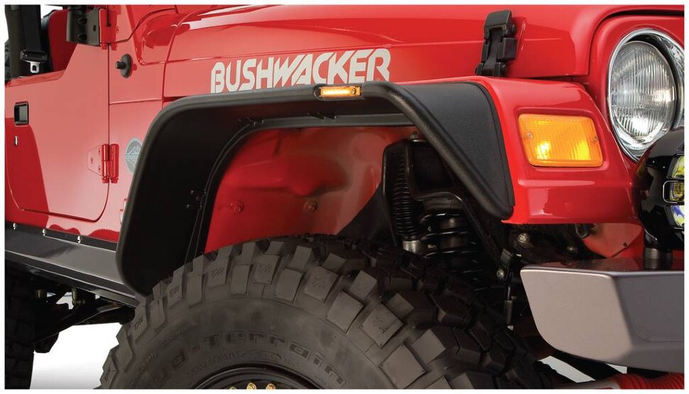 Расширители колесных арок Jeep Wrangler TJ 00-06 к-кт 4 шт. Flat Bushwacker 10920-07