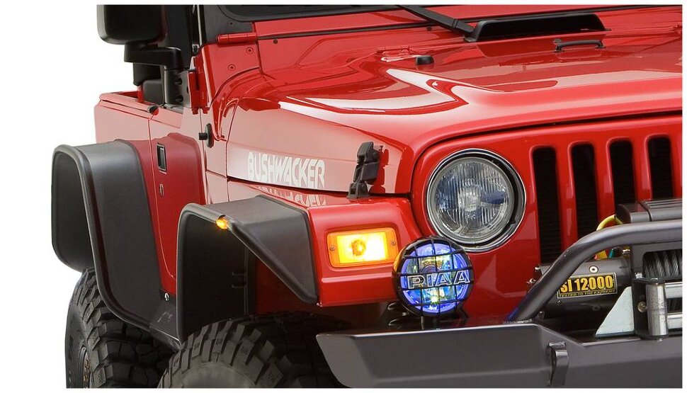 Расширители колесных арок Jeep Wrangler TJ 00-06 к-кт 4 шт. Flat Bushwacker 10920-07