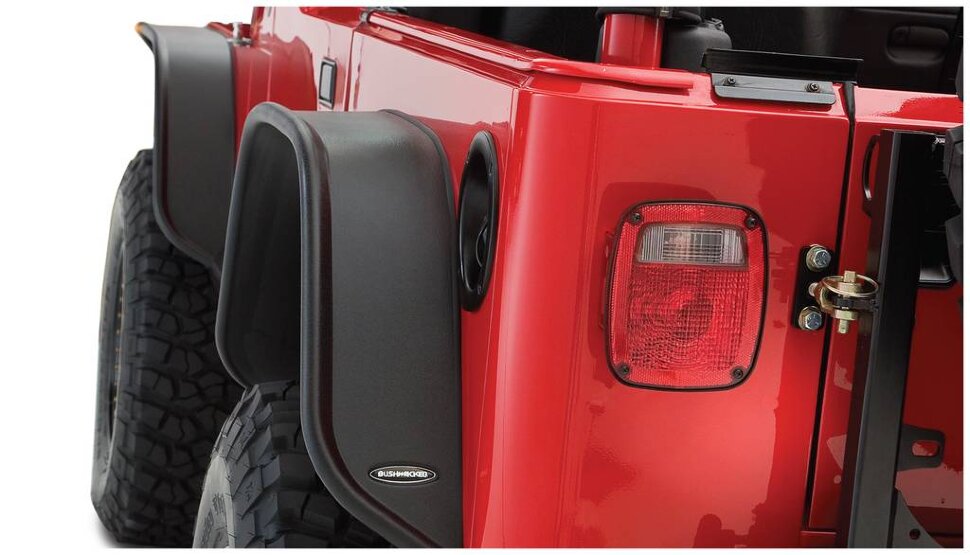 Расширители колесных арок Jeep Wrangler TJ 00-06 к-кт 4 шт. Flat Bushwacker 10920-07