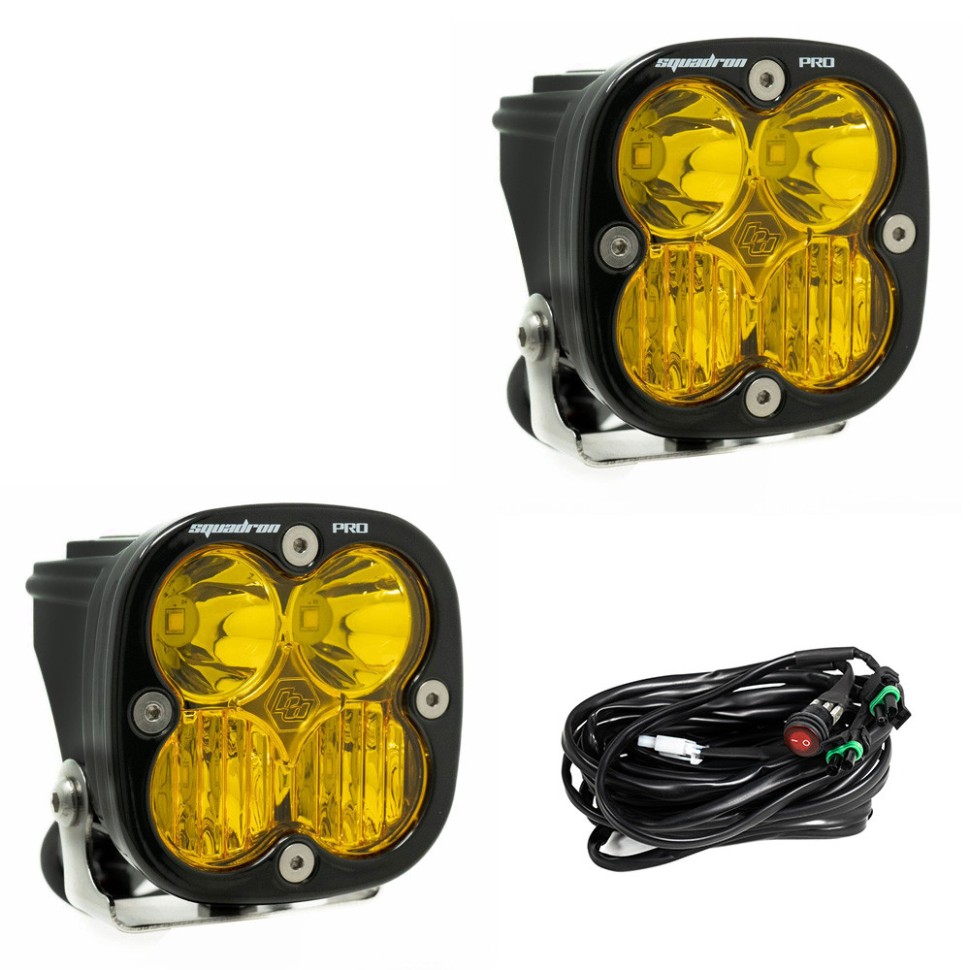 Комплект дополнительных LED фар 3.07x3.07" Driving/Combo Squadron Pro Baja Designs 497813