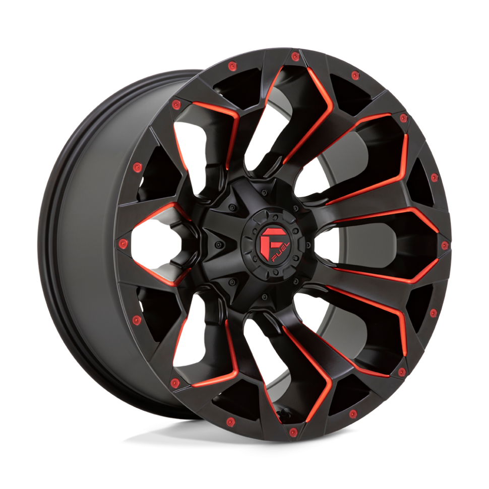 Fuel Off Road D78717852652 Assault Wheel Matte Black Milled With Red Tint 17x8.5 +14