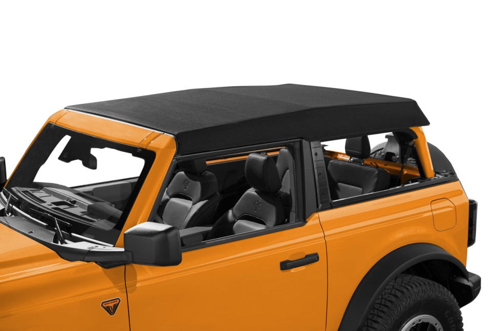 М’який дах Trektop Soft Top Premium Black Twill Ford Bronco 21-26 2 Door Bestop 5687217
