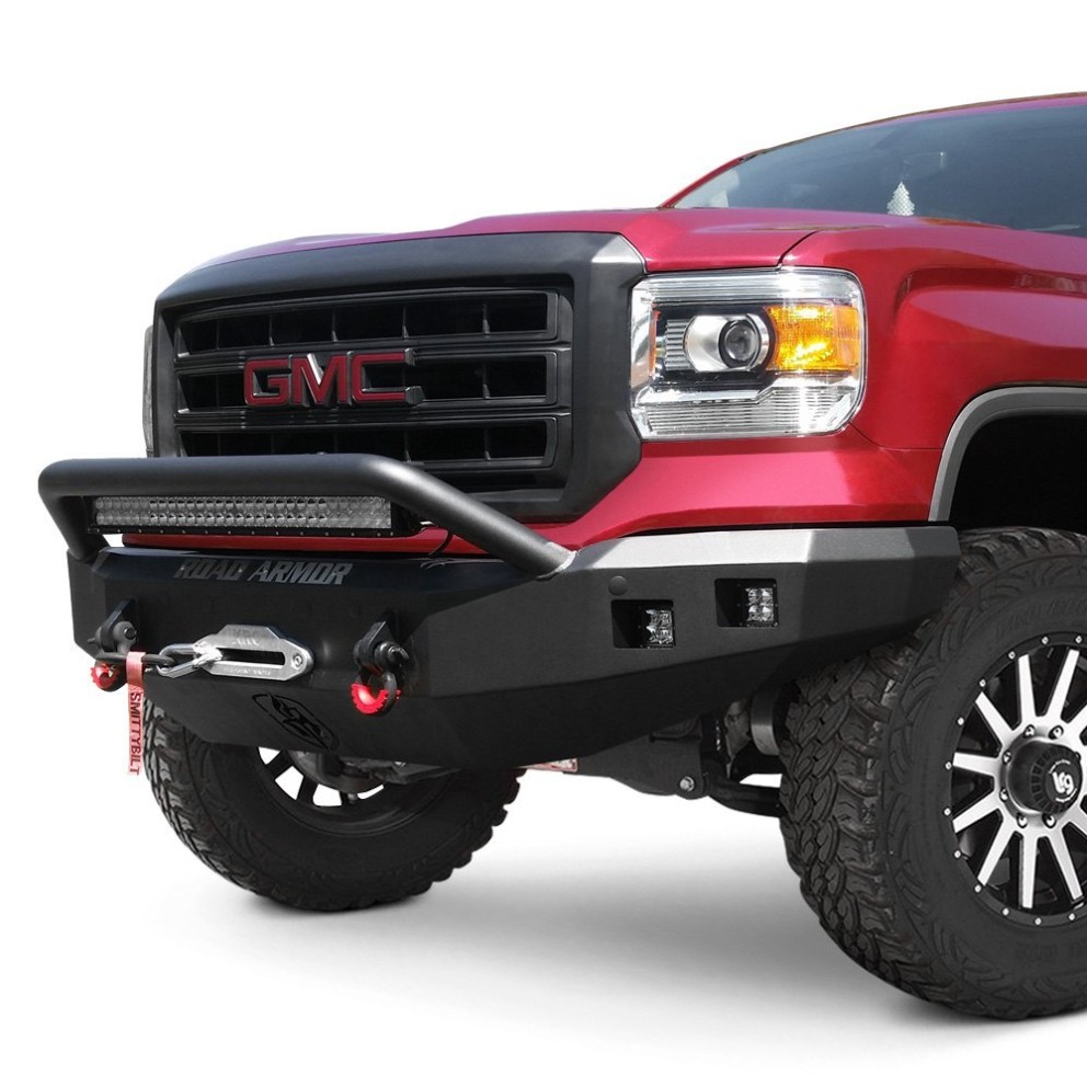 Road Armor Pre-Runner Stealth Front Winch Bumper Chevrolet Silverado/GMC Sierra 1500 19-20 New Body Style (3191F4B)