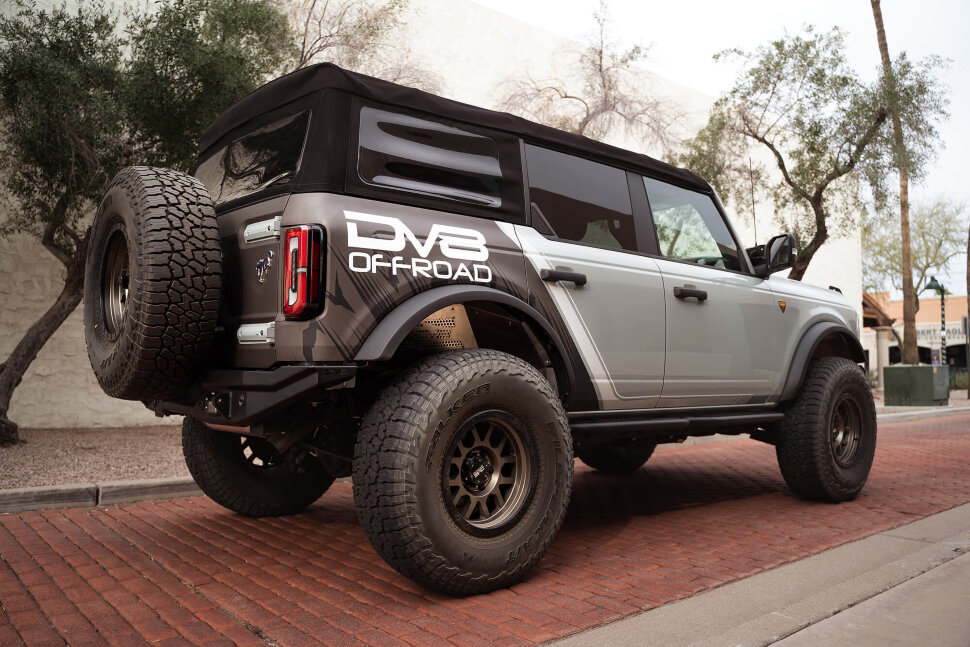 DV8 Offroad SRBR-02 OE Plus Side Steps Ford Bronco 21-25 4 Door