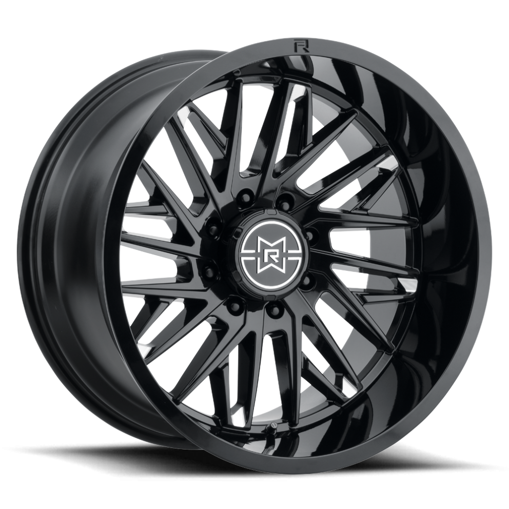 Raised Wheels MR80131087518N 801 Wheel Gloss Black Milled 22x10 Offset -18