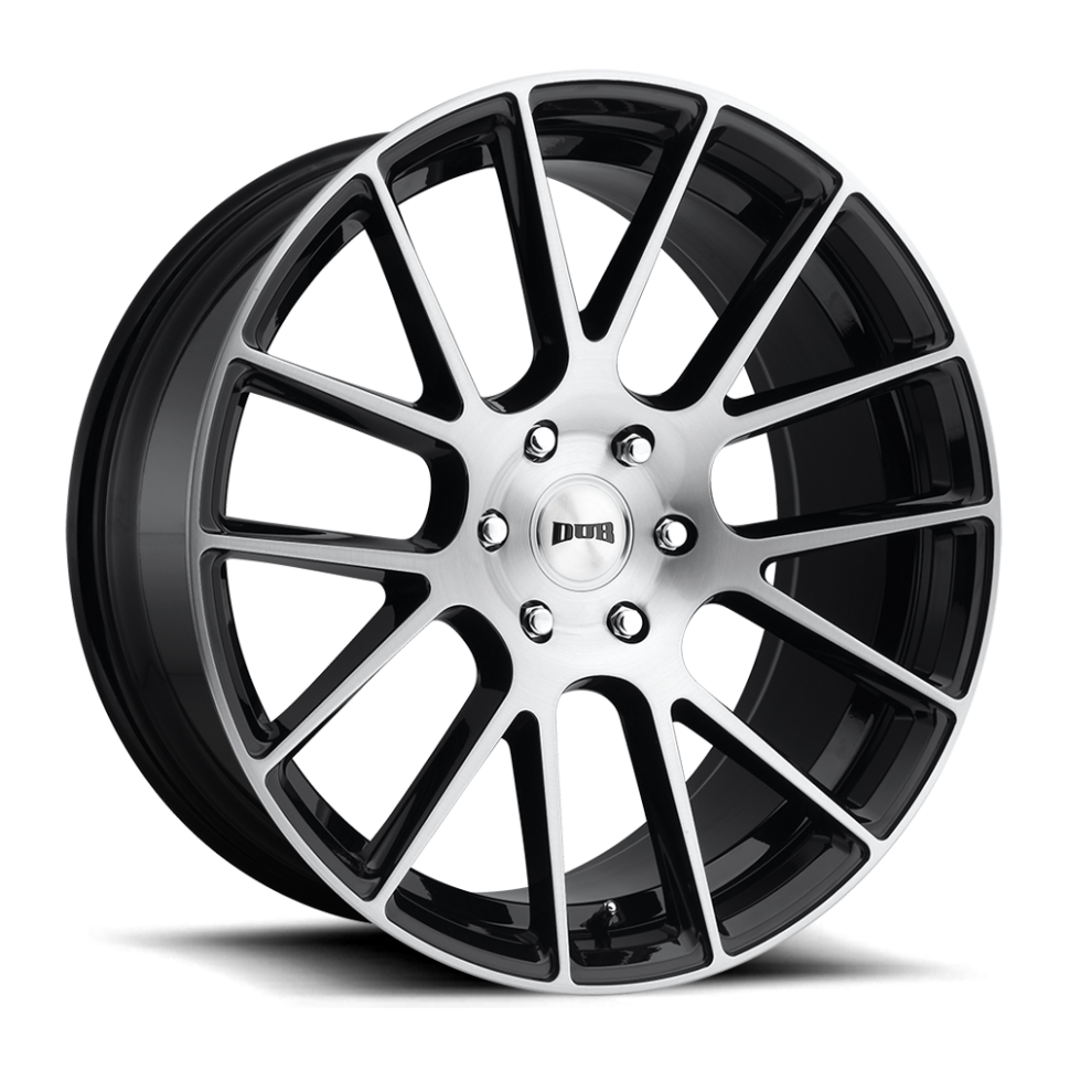 DUB Wheels S206229577+20 Luxe S206 Wheel Gloss Black Brushed 22x9.5 +20