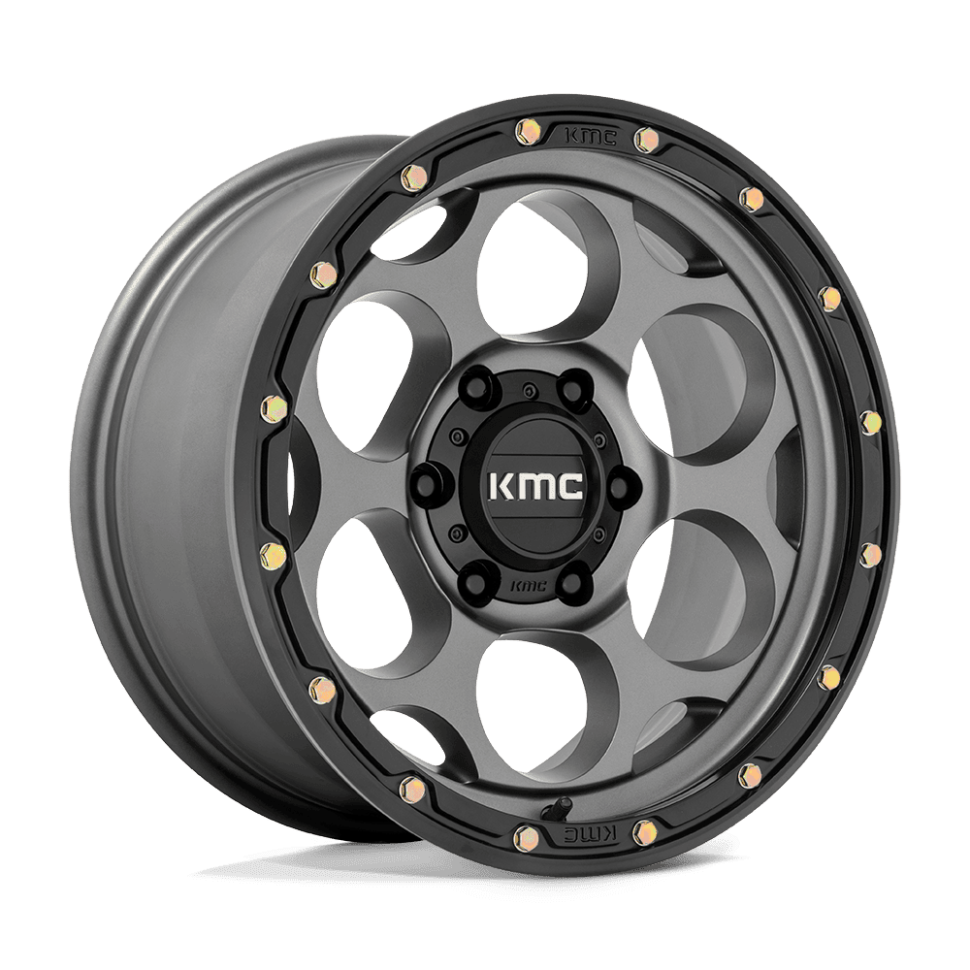 Колісний диск KMC Wheels Dirty Harry Satin Gray W/Black Lip 17x8.5 ET KM54178563900