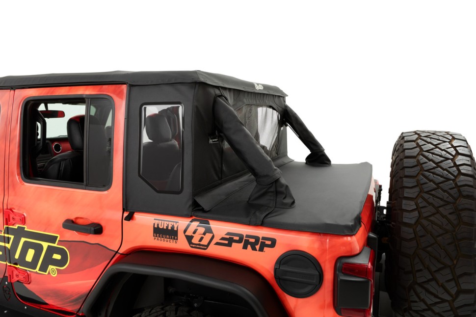 Мягкая крыша Halftop Soft Top Premium Black Twill Jeep Wrangler JL 18-23 4 Door Bestop 5390217